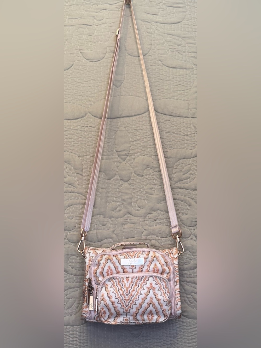 JuJube Mini B.F.F. Dotted Diamond Geometric Embroidery Bag. Roots Collection